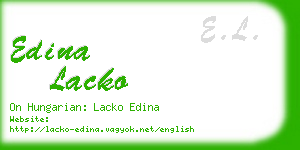 edina lacko business card